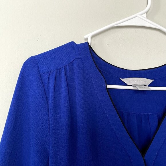 H&M Conscious royal blue 3/4 sleeve knee length v-neck dress women size 2 - Picture 2 of 6